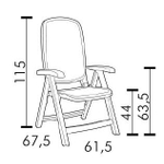 Кресло пластиковое складное, Nardi Delta, кофе