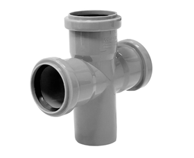 Крестовина Pipe Lite d50х50х50 мм 87° пластиковая одноплоскостная для внутренней канализации