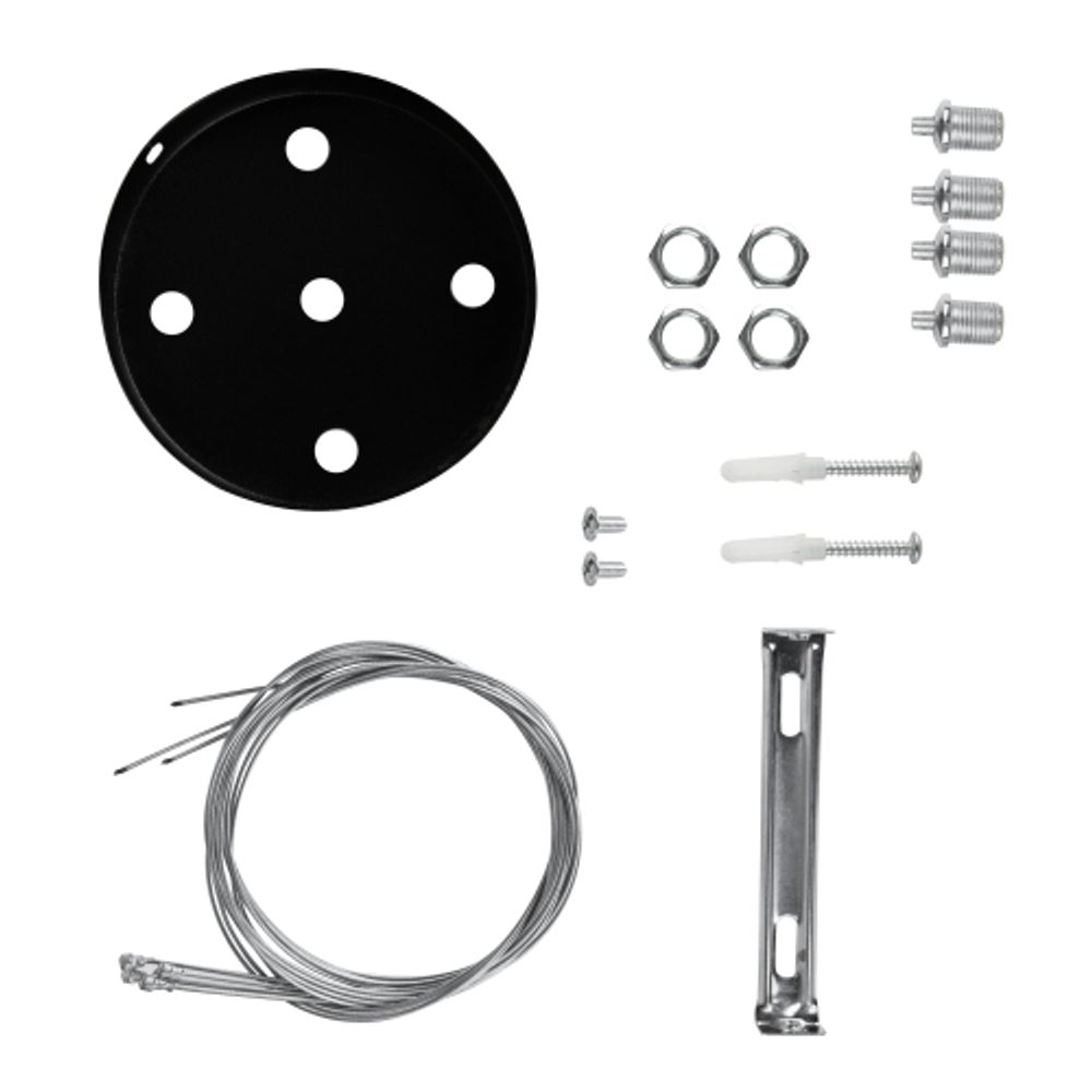Светильник LED ЭРА Geometria SPO-164-B-40K-110 Quadro 110Вт 4000К 10500Лм IP40 800х800х80 мм черный подвесной