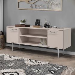 Тумба под ТВ Арт Колор matte 155см Стайл Сильвер Серый агат матовый