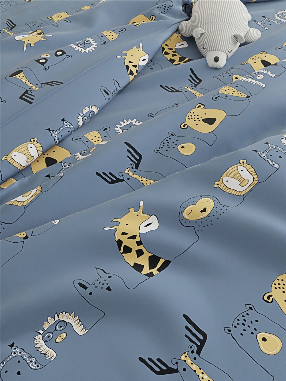 Простынь на резинке Сказка "Оттава" 90х200 см, перкаль