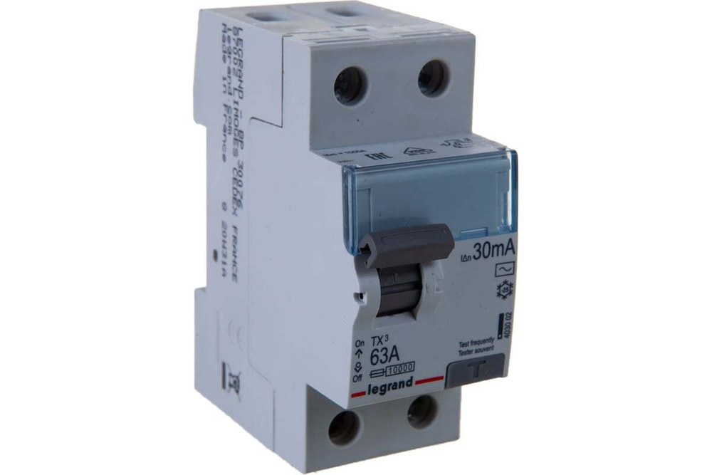 Выключатель дифференциального тока УЗО ВДТ 2п 63A 30ma -AC Tx3 Legrand