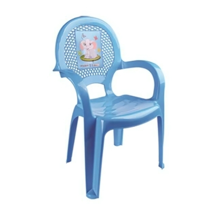 Стульчик детский с рисунком голубой