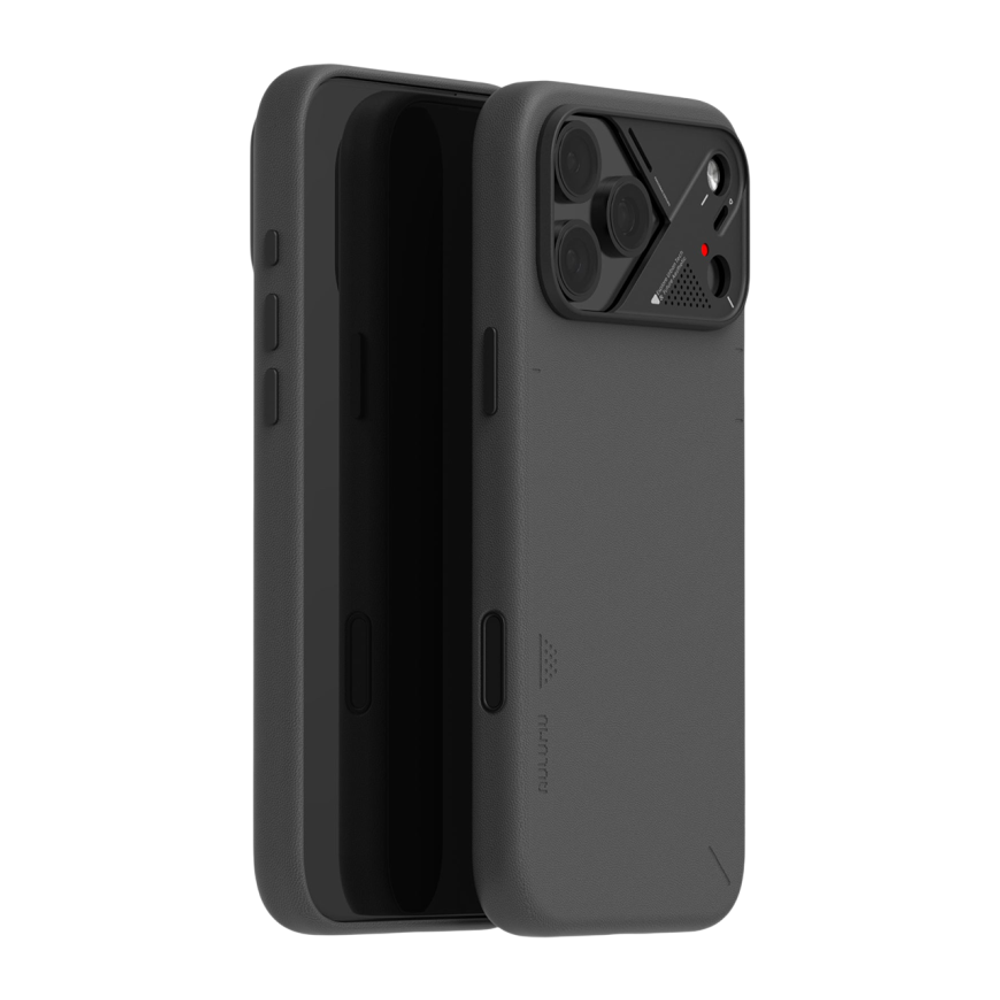 Кожаный чехол MagSafe Aulumu A17 Vegan Leather Case для iPhone 17 Pro Чехол в футуристическом стиле из веганской кожи с защитой камеры, сенсорной накладкой для Контроллера камеры и теплорассеиванием в области процессора устройства