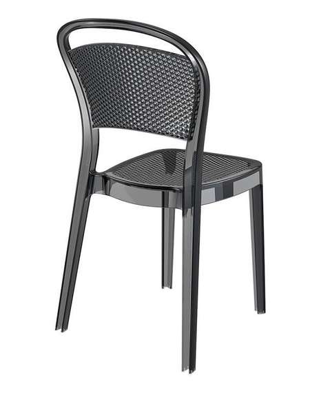 Стул Bee прозрачный серый