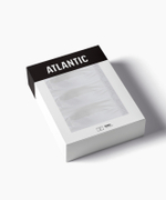 Мужские трусы шорты Atlantic, набор из 3 шт., хлопок, белые, 3MH-011