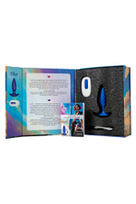 Синяя анальная вибровтулка Closs с управлением через приложение