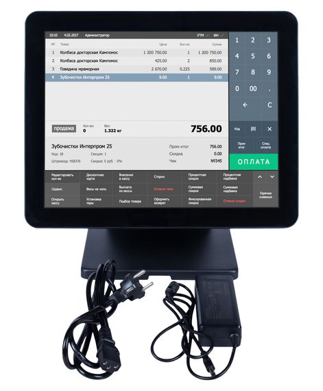 Сенсорный моноблок POScenter Atlas (15&quot;, PCAP, J4125, RAM 4Gb, SSD M2 128Gb, без MSR) без ОС