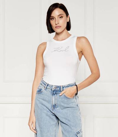 Топ Karl Lagerfeld - белый(245W1702)
