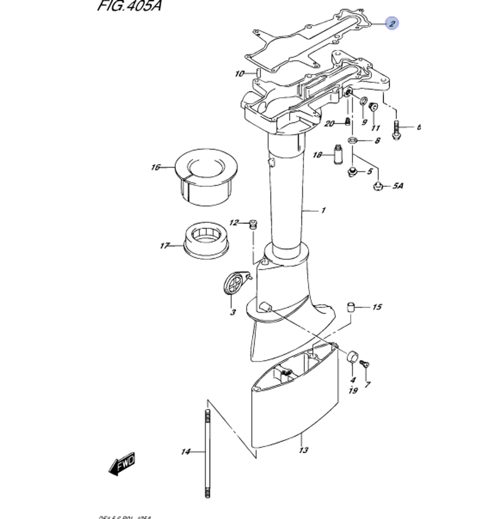 Прокладка дейдвуда Suzuki DF4/DF5/DF6