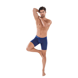 Мужские трусы боксеры темно-синие удлиненные Clever CLASSIC MATCH LONG BOXER 088508