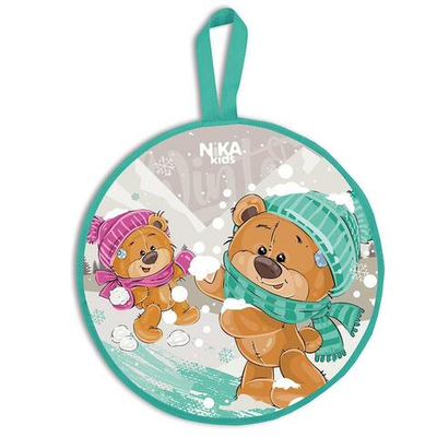 Ледянка мягкая диаметр 450 мм с забавными медвежатами