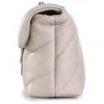 MINI LOVE BAG PUFF MAXI QUILT – creme silver