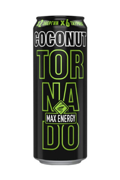 Энергетик Tornado Max Energy Coconut 0,45 л