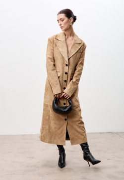 Тренч из натуральной замши