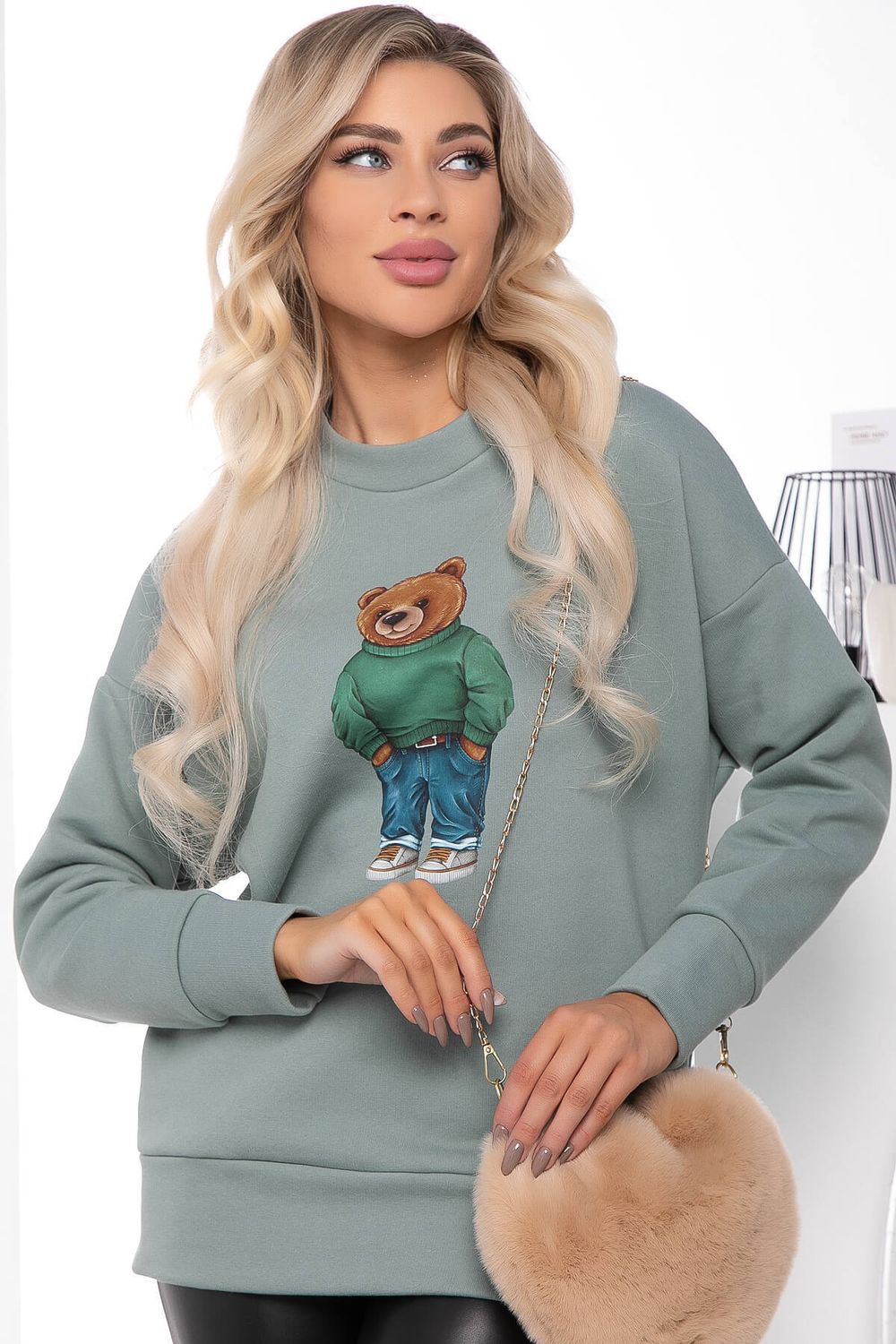 Свитшот "Тедди" (грин) Б7543 LT Collection