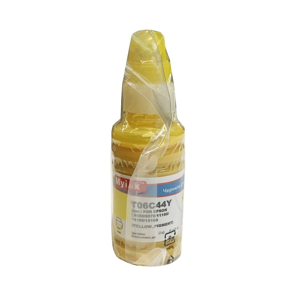 Чернила для EPSON EcoTank 112 (T06C44) L6550/6570/11160/15150/15160 (70мл, yellow, Pigment) MyInk
