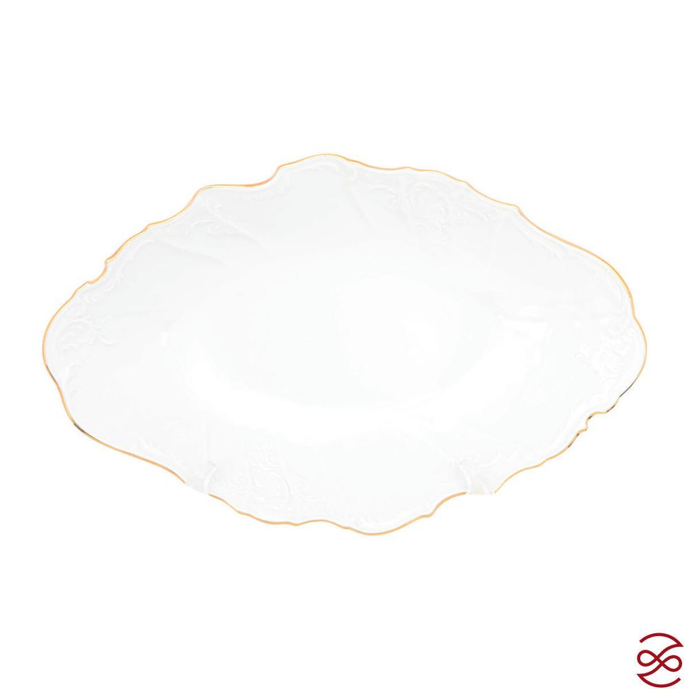 Блюдо для хлеба Bernadotte Белый узор 34 см