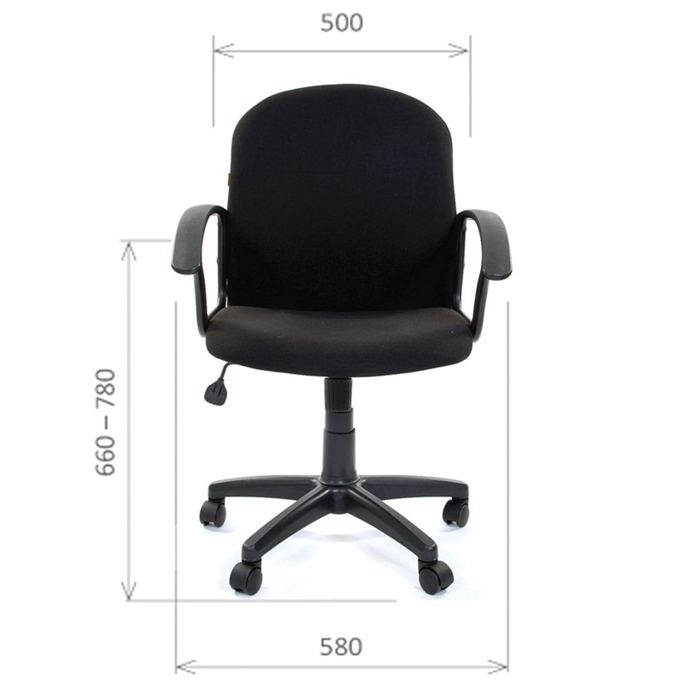 Кресло оператора Chairman 681 PL, ткань черная, механизм качания