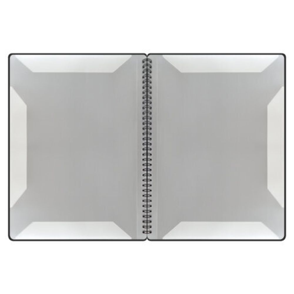 Папка-тетрадь для нот А4, 20 вкладышей на 40 страниц, на гребне, пластик, ЧЕРНАЯ, BRAUBERG, 404643