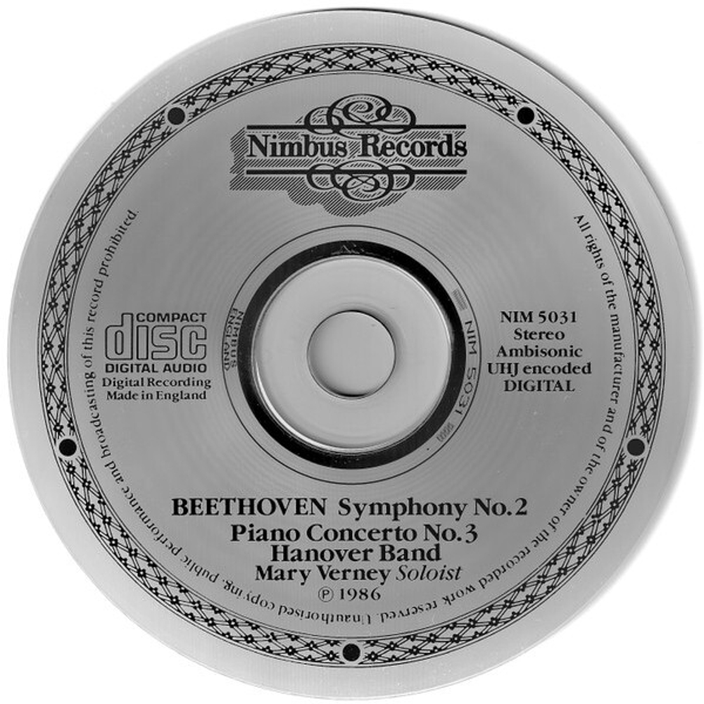 The Hanover Band, Mary Verney / Ludwig van Beethoven: Symphoniy No. 2, Piano Concerto No. 3 (CD)