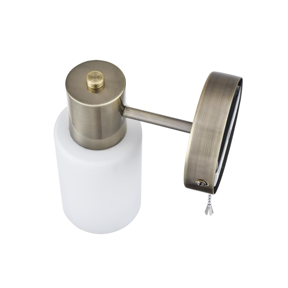 8100/1W COMFI LN26 106 бронза/белый металл/стекло Бра Е14 1*40W 220V MAVE