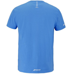 Мужская теннисная футболка Babolat Exercise Message - malibu blue