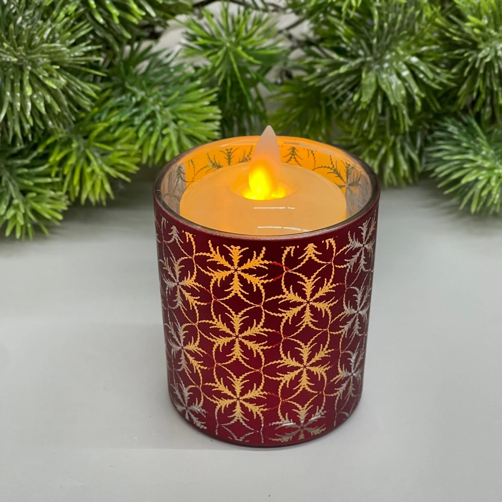 Подсвечник «Фантазия» 7*7,8 см, Красный