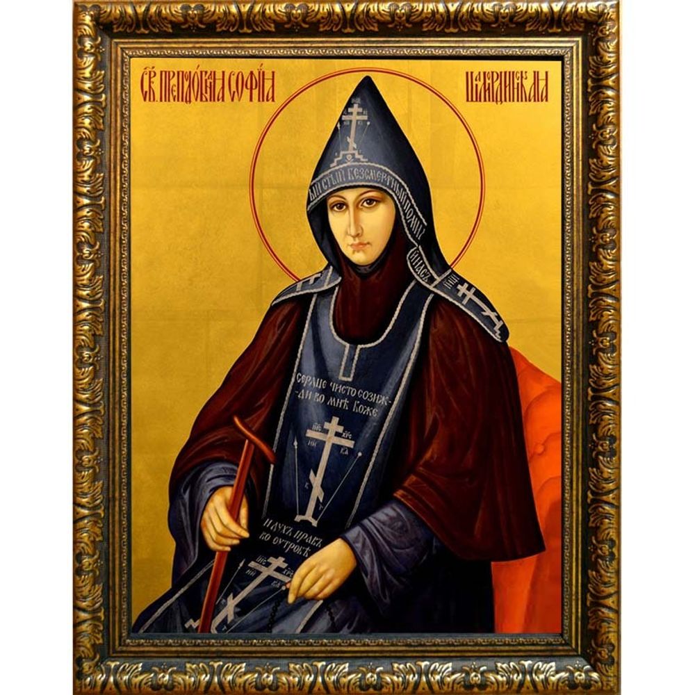 София Шамординская (Болотова) праведная схимонахиня. Икона на холсте.