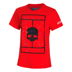 Мужское теннисное поло Hydrogen Court T-Shirt - Red, Multicoloured