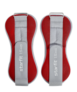 Утяжелители универсальные WT-502, 1,5 кг, красный/серый