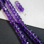 Аметист, рондель 8×5мм, ювелирная грань, штучно