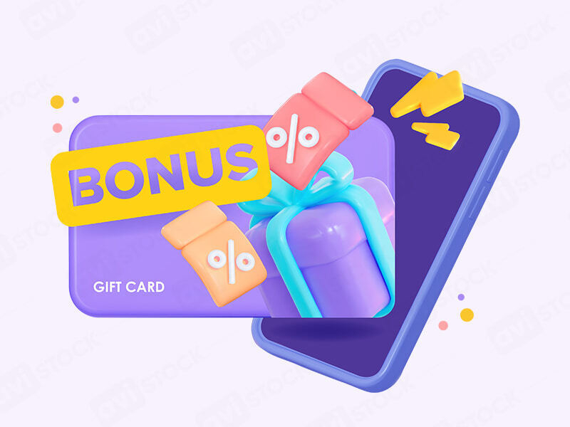 3D подарочная карта с мобильным телефоном