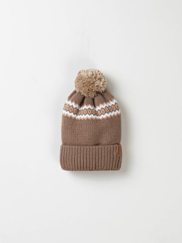 Шапка зимняя из смесовой шерсти с флисовым подкладом 