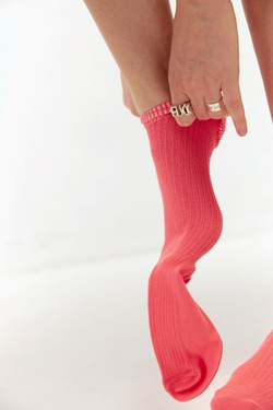 Носки из хлопка кораллового цвета