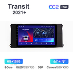 Teyes CC2 Plus 9"для Ford Transit 2021+