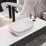 Раковина накладная CULTO BRUTTO 460*330*135 прямоугольная белая