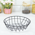 Корзина для фруктов металлическая 19*5см, чёрная