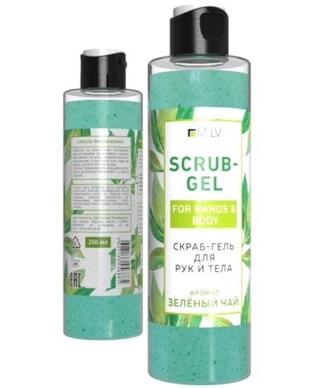 Скраб-гель для рук и тела «Зелёный чай». 250 мл.