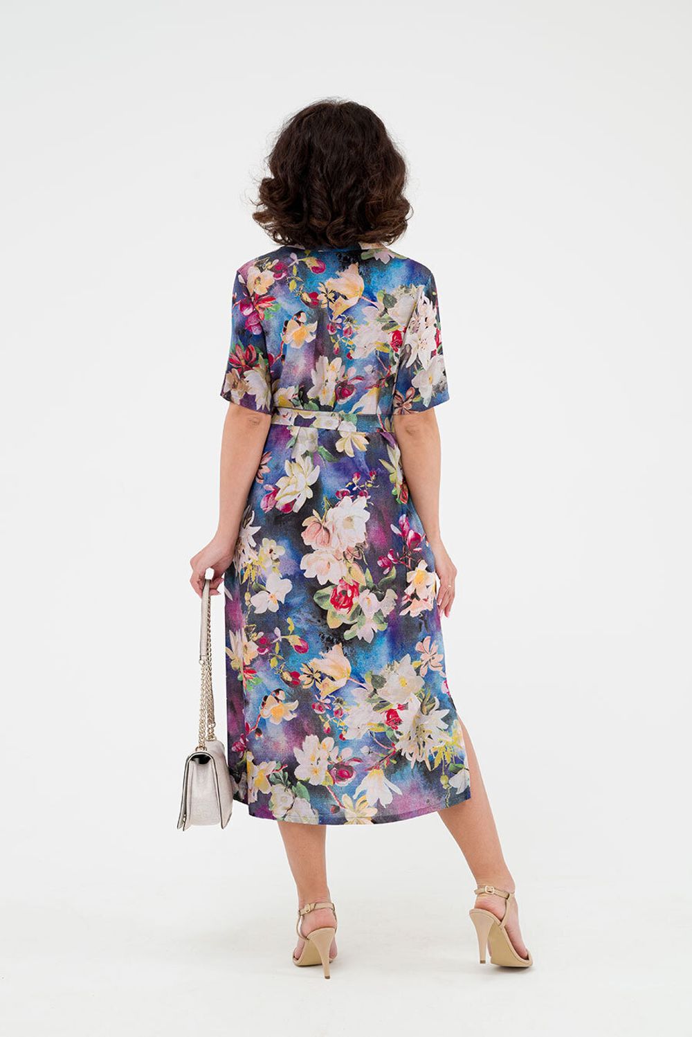 Платье-рубашка Джорджия (46-56) Serenada цветы (Акция)