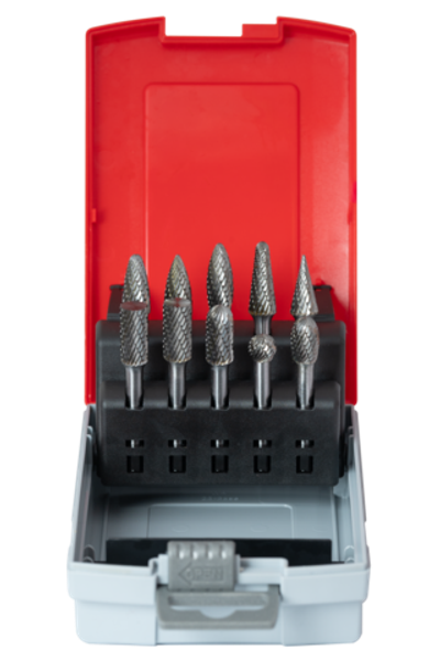 Набор из 10 шт. твердосплавных борфрез (двойная насечка)