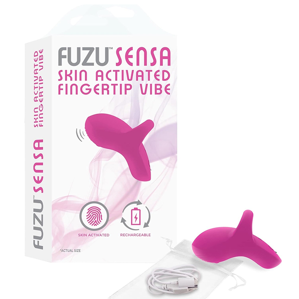 Розовый сенсорный вибростимулятор на палец Fuzu Sensa Fingertip Skin Activated Vibe Vibrator