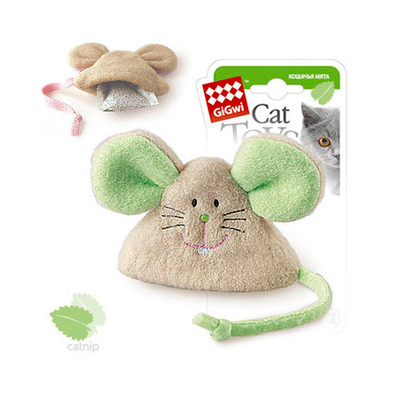 75041 Игрушка для кошек Мышка с кошачьей мятой 8см, серия CATCH & SCRATCH, Gigwi