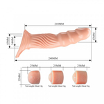 Насадка на пенис с тремя вкладышами-удлинителями Pretty love