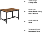 Обеденный стол на 4 человека VASAGLE KDT75X 120 x 75 x 75 см