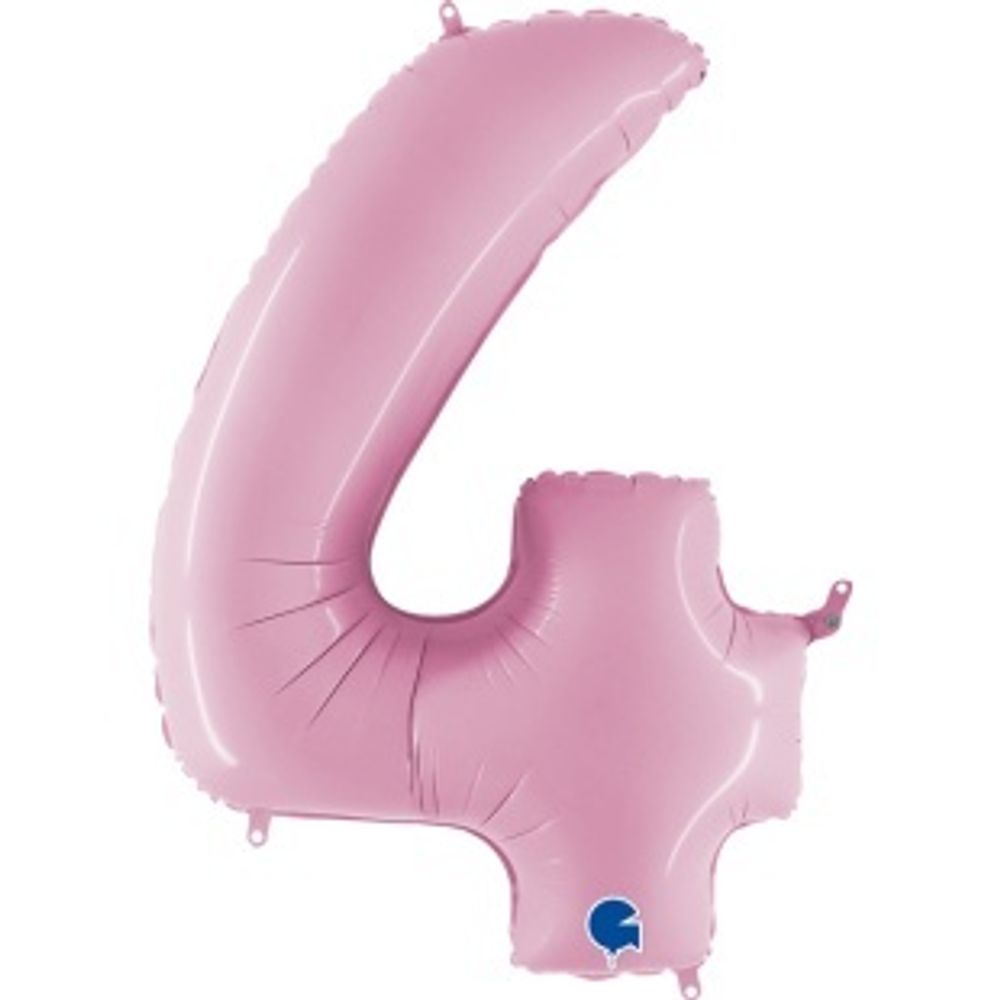 G Шар 40'' / 102 см "Цифра 4" Розовый (БГ-60)