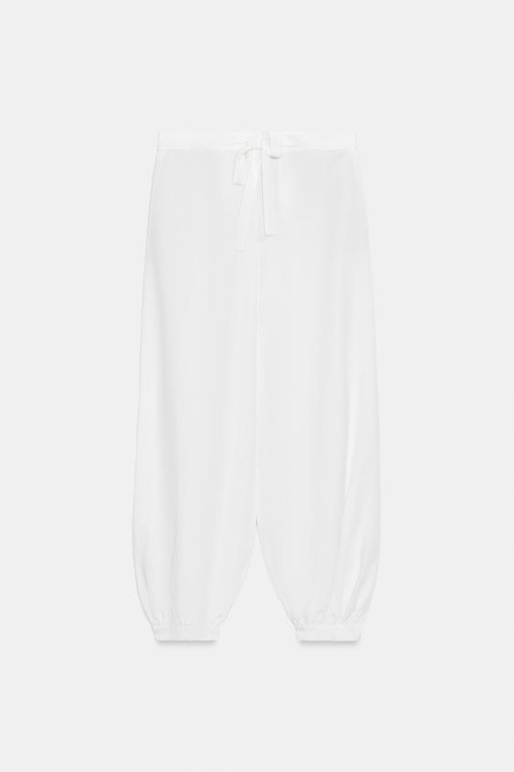 ZARA БРЮКИ-БАЛЛОНЫ — ZW COLLECTION, БЕЛЫЙ