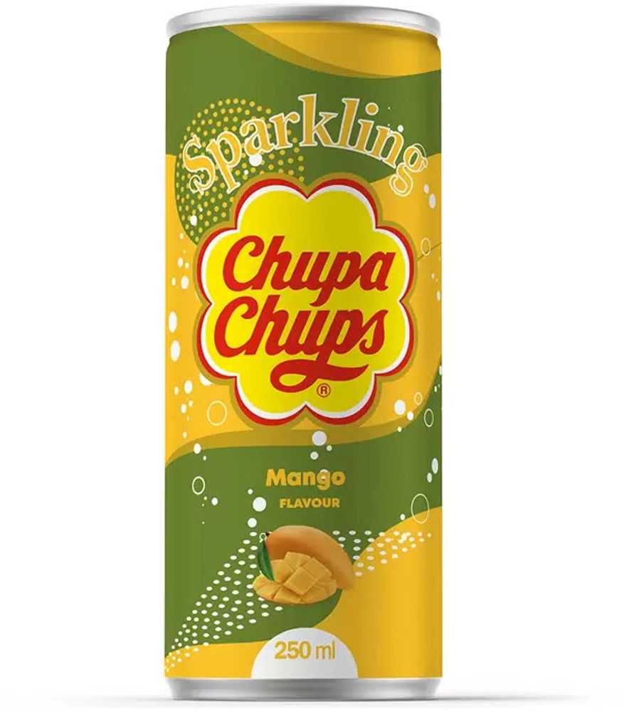Газированный напиток Чупа Чупс Манго / Chupa Chups Sparkling Mango 0.25 - банка