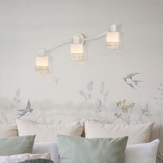 20025/3 / настенный светильник /   белый с золотом