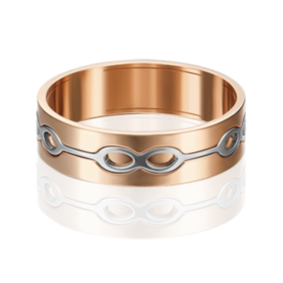 Обручальное кольцо из комбинированного золота 01-5280-00-000-1111-39